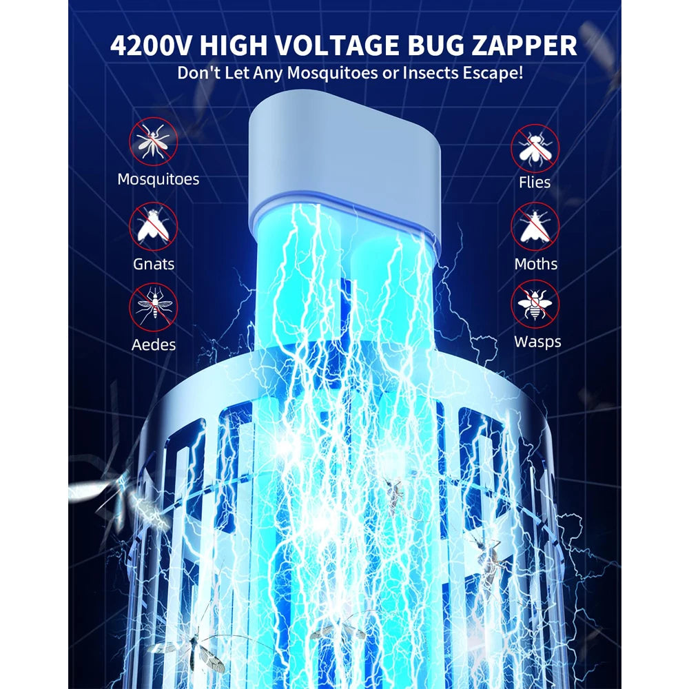 Outdoor Mosquito Zapper with Dual LED Light