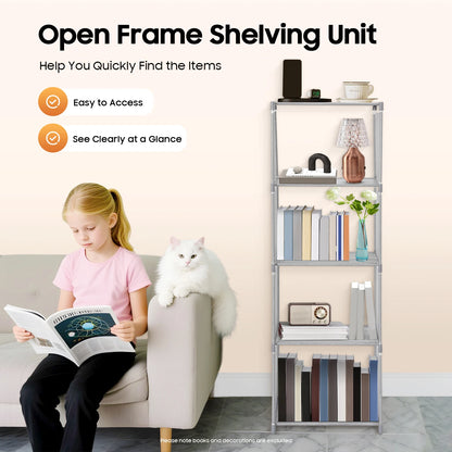 Book Shelf 4 Tier Wall Mounted