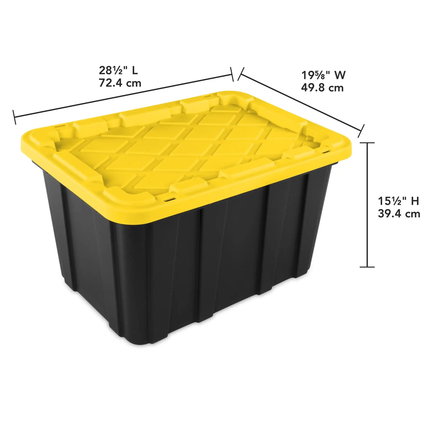 27 Gallon  Plastic Storage Tot 6 Pack