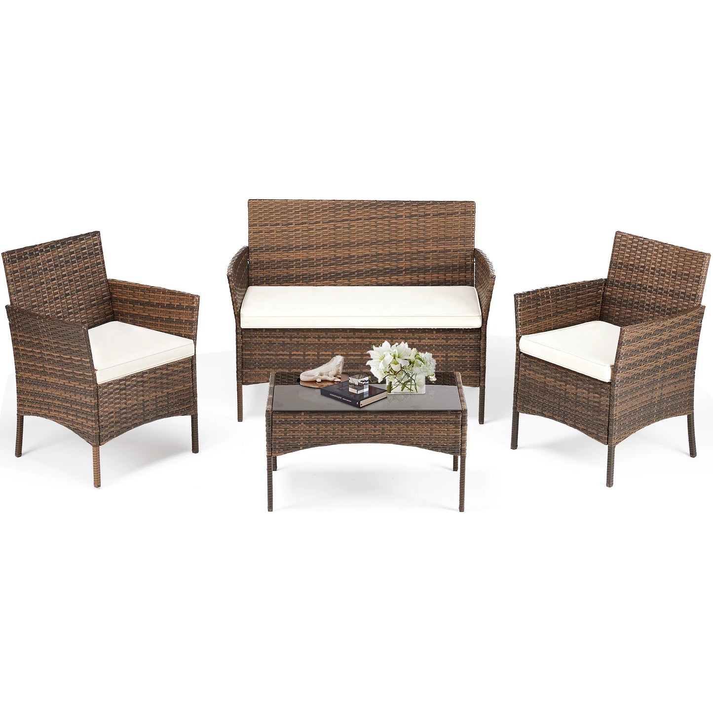 4 Piece Outdoor Patio Furniture Set