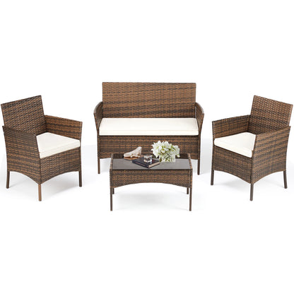 4 Piece Outdoor Patio Furniture Set
