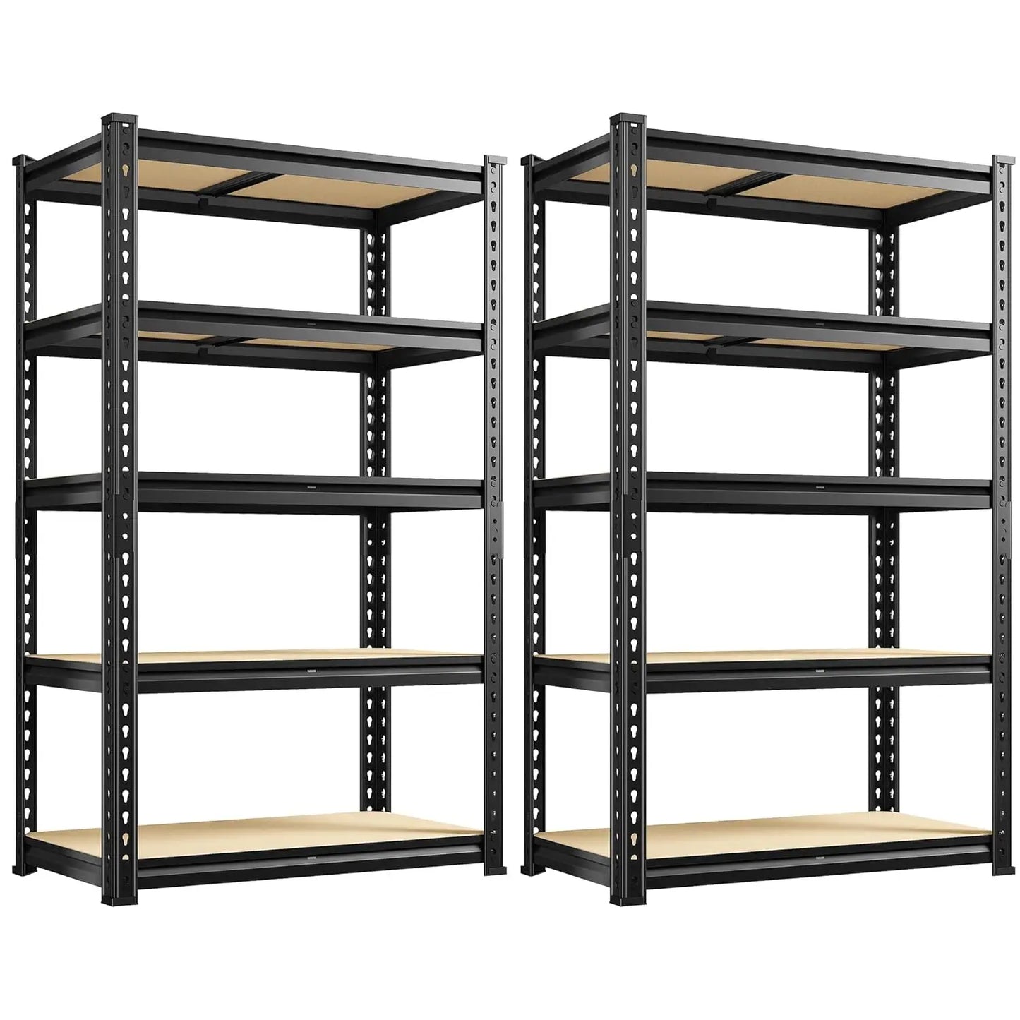 2 Pack Heavy-Duty  Adjustable Metal Garage Shelving