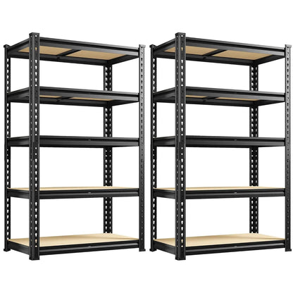 2 Pack Heavy-Duty  Adjustable Metal Garage Shelving
