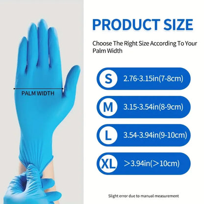 100 PCS Nitrile Kitchen Gloves, Size M