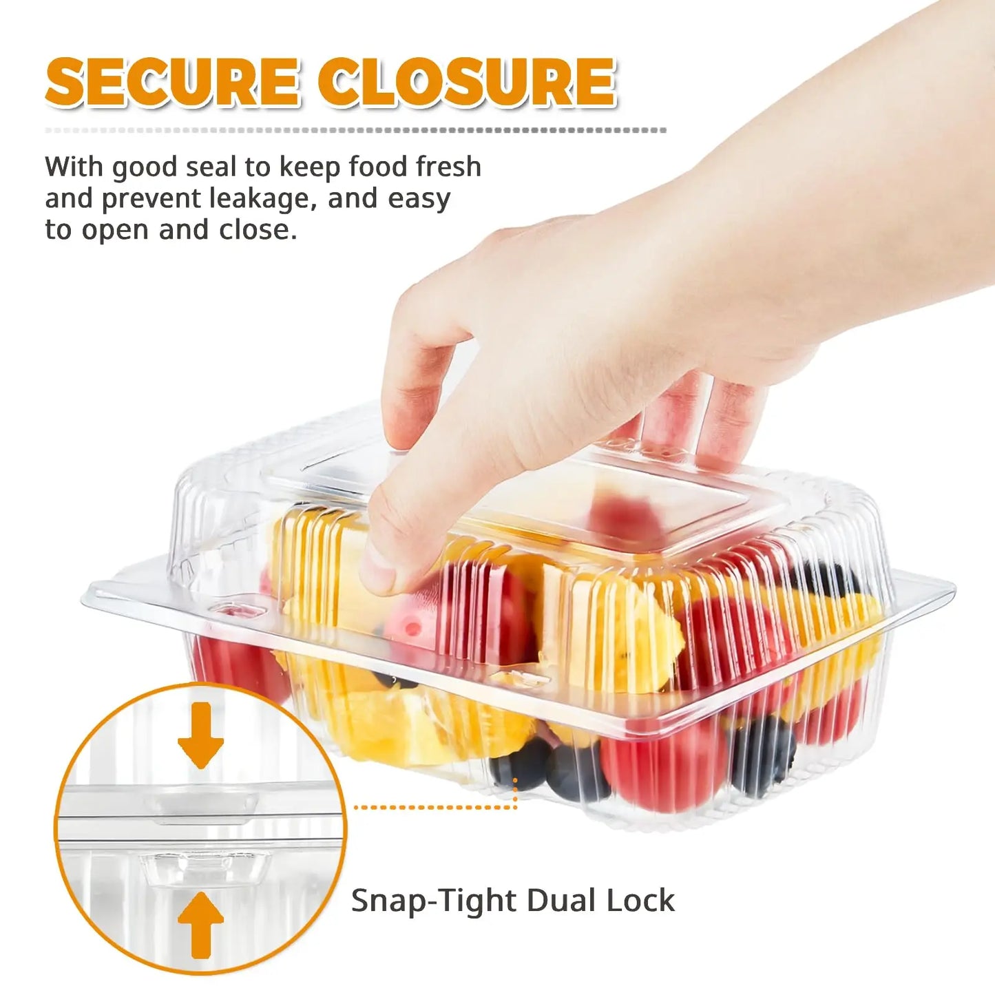 50 Pcs  Clear Plastic Boxes