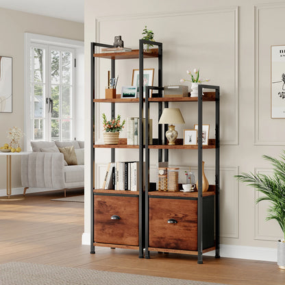 Wood 5 Tier Bookshelf
