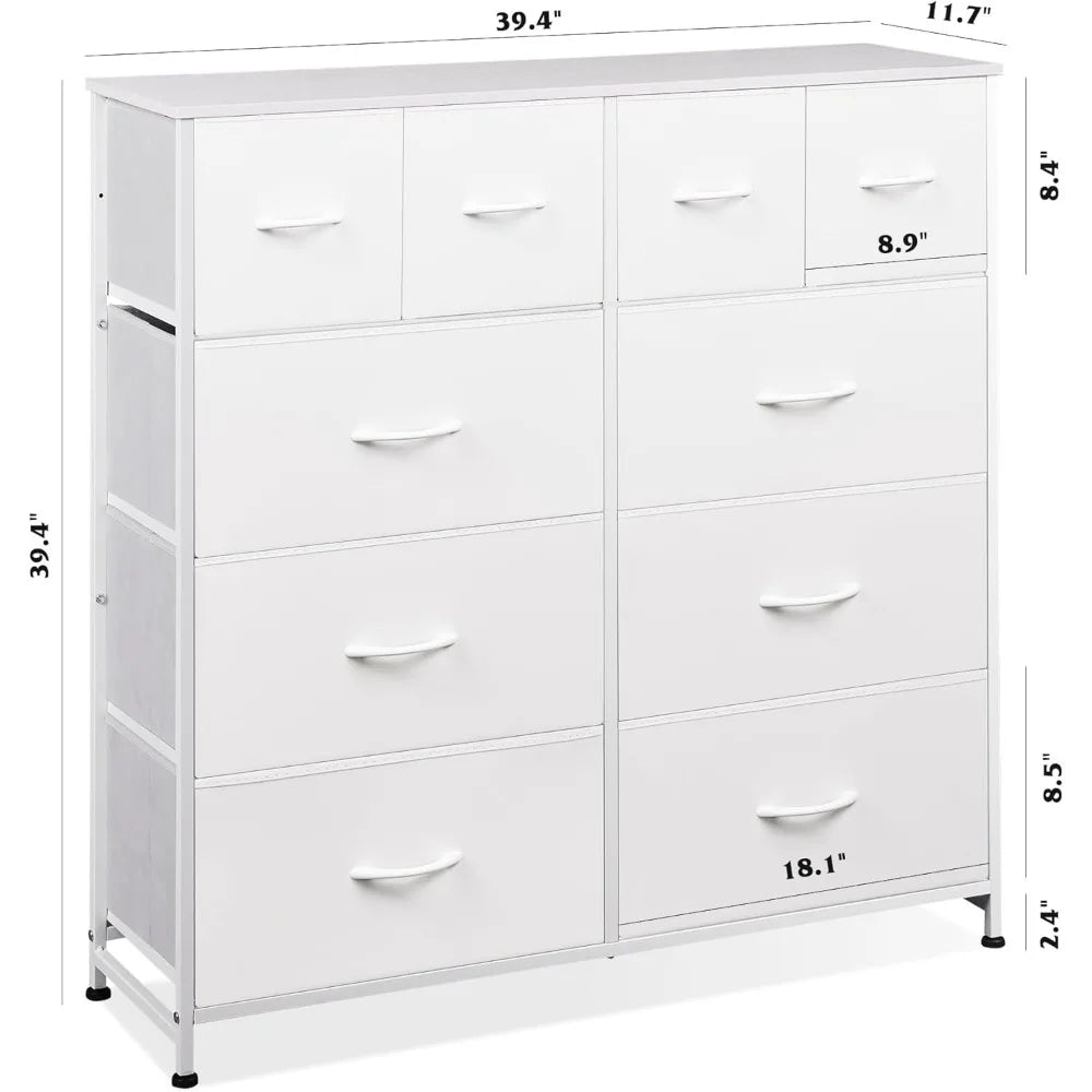 10-Drawer Fabric Dresser