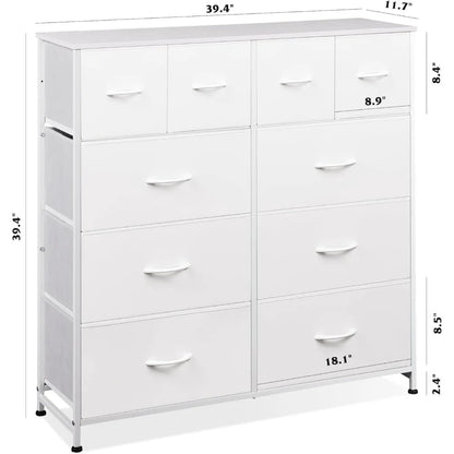 10-Drawer Fabric Dresser