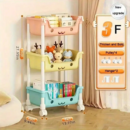 Multifunctional  Storage Rack With Rolling Wheels