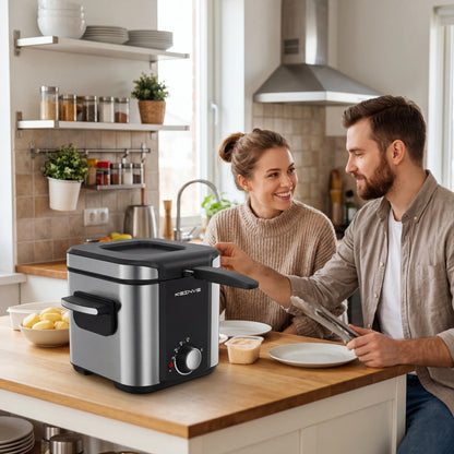 1.5L Electric Deep Fryer with Temp Control