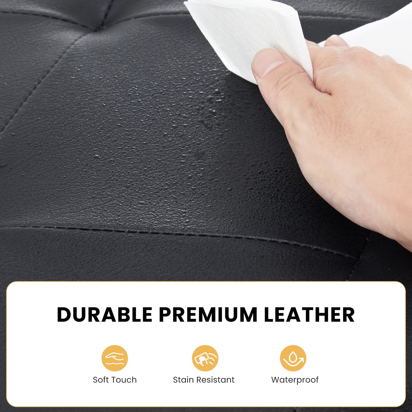 Leather Folding Ottoman