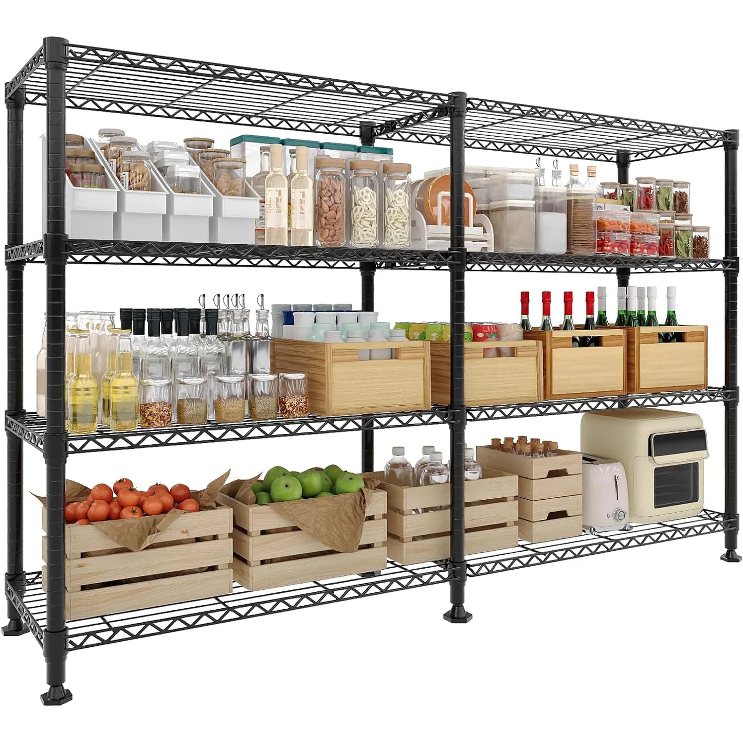 Metal Shelving Unit 4-Tier Wire Rack