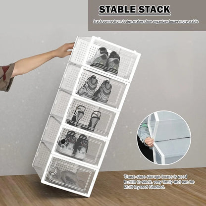 Large Stackable Plastic Shoe Storage