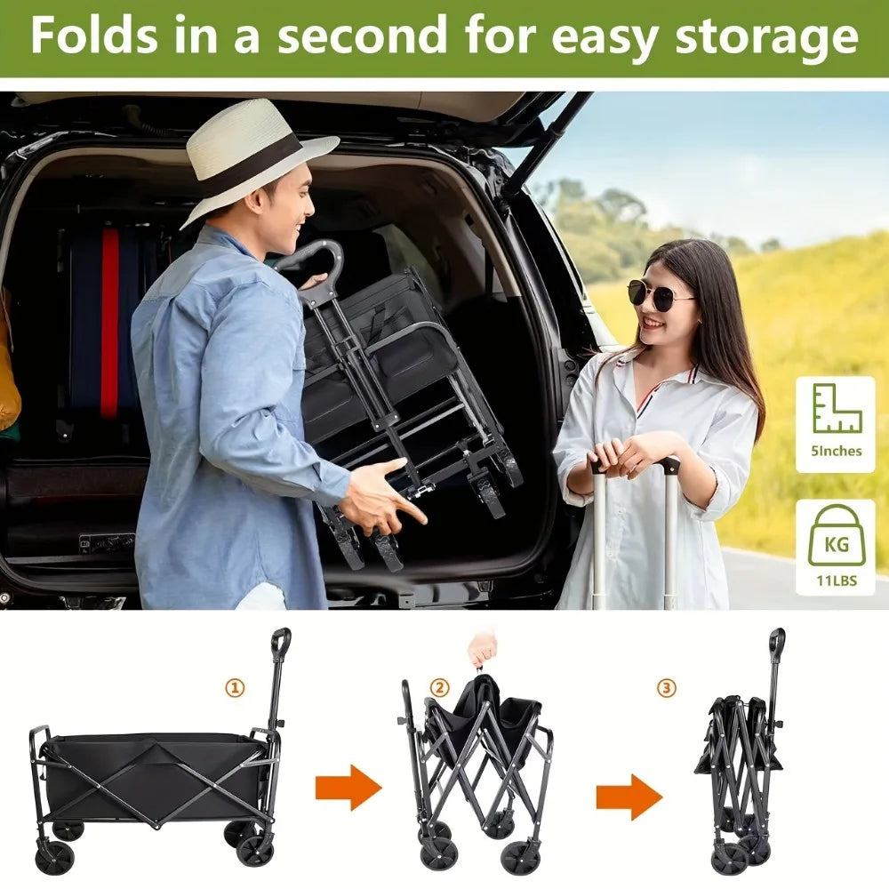 Heavy-Duty All-Terrain Folding Cart -