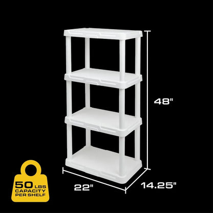 4-Tier Plastic Storage Shelving