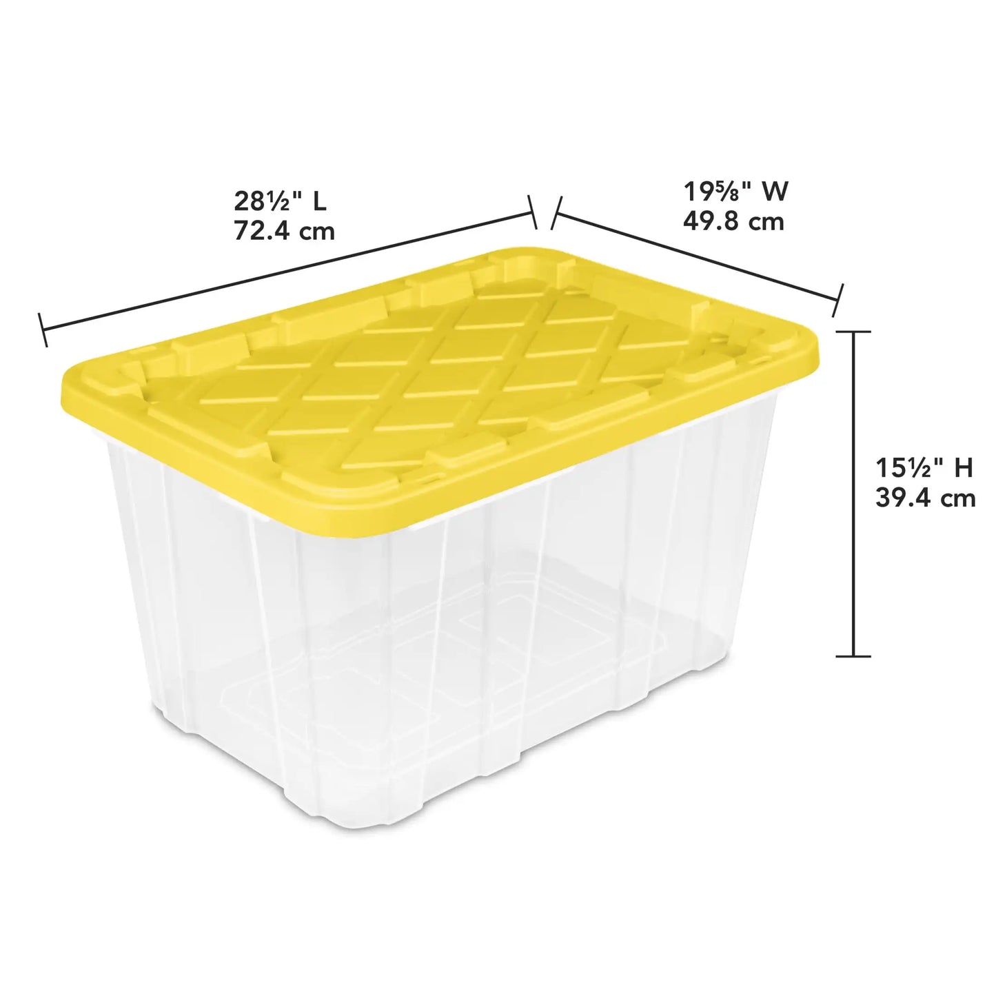 27 Gallon  Plastic Storage Tot 6 Pack