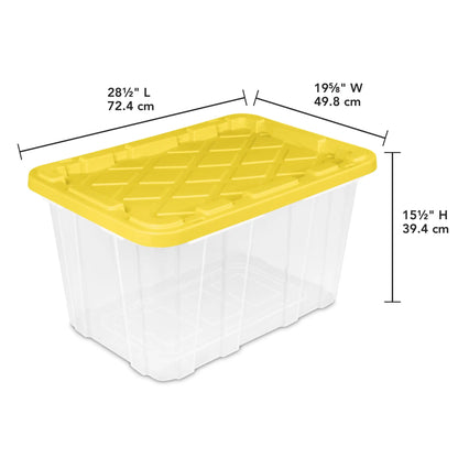 27 Gallon  Plastic Storage Tot 6 Pack