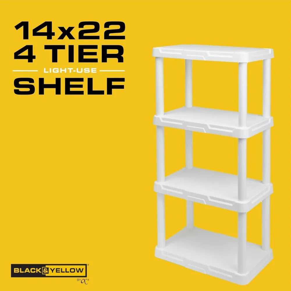 4-Tier Plastic Storage Shelving