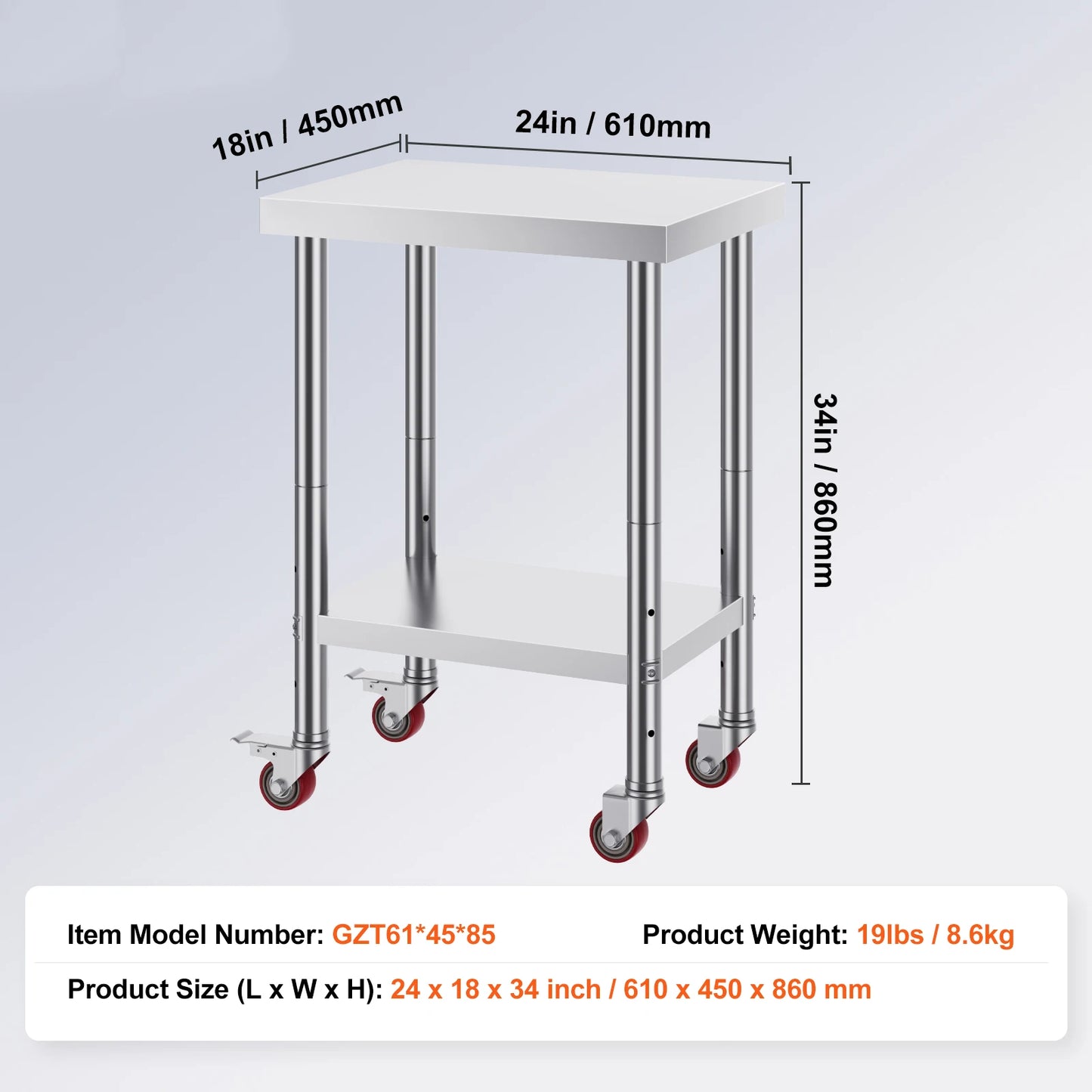 Stainless Steel Kitchen Worktable