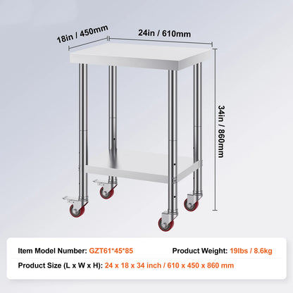 Stainless Steel Kitchen Worktable