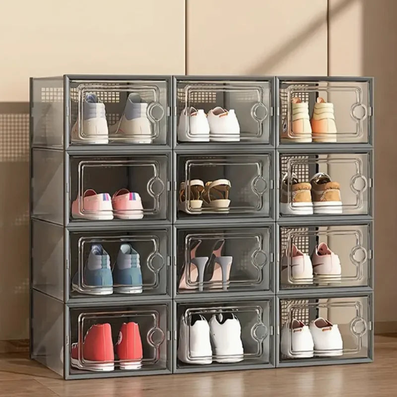 12-Pack Transparent  Stackable Shoe Storage