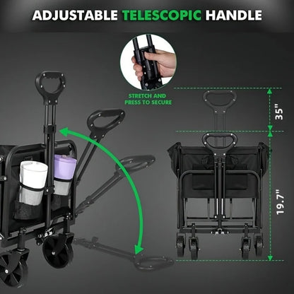 Foldable Trolley All Terrain Pet Cart