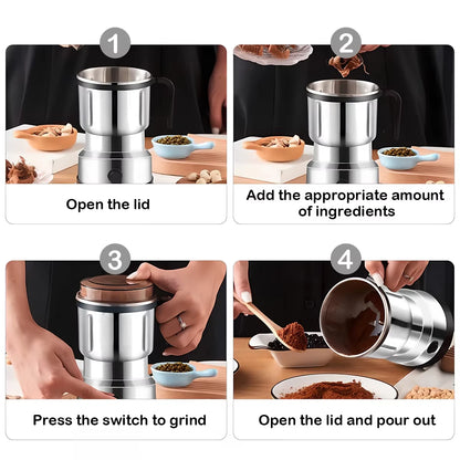Electric Coffee Bean Grinding Tool Stainless Steel