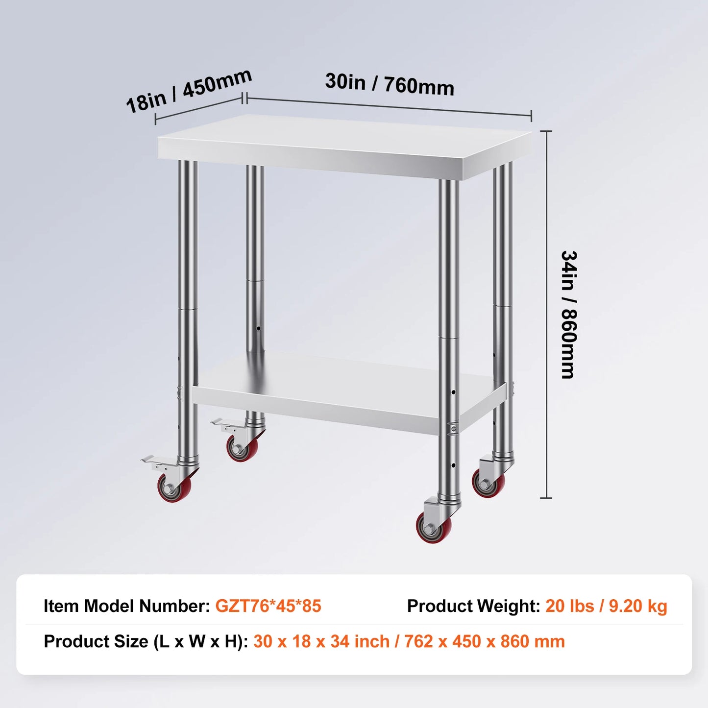 Stainless Steel Kitchen Worktable