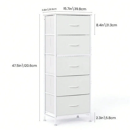5 Drawer Fabric Dresser