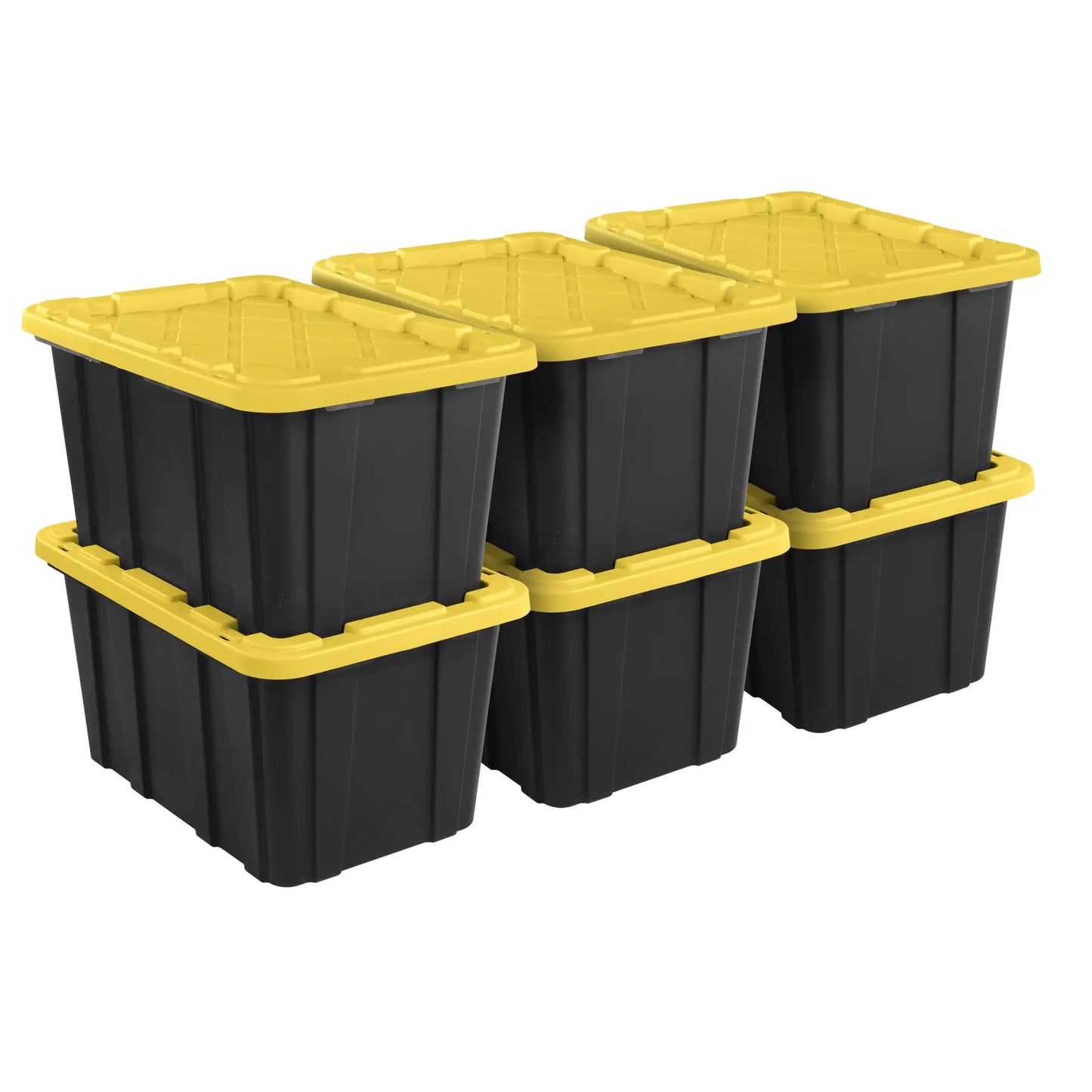 27 Gallon  Plastic Storage Tot 6 Pack