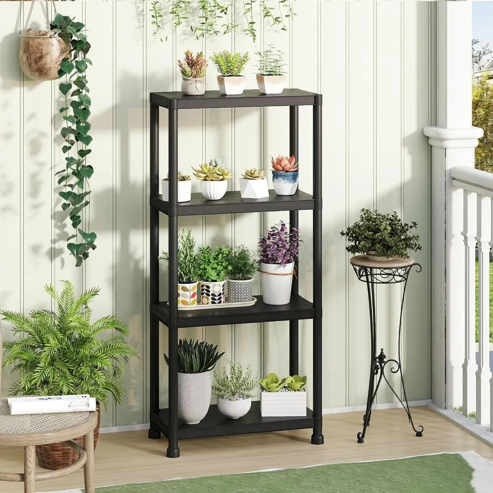 3/4/5-Tier Heavy-Duty Plastic Storage Shelves