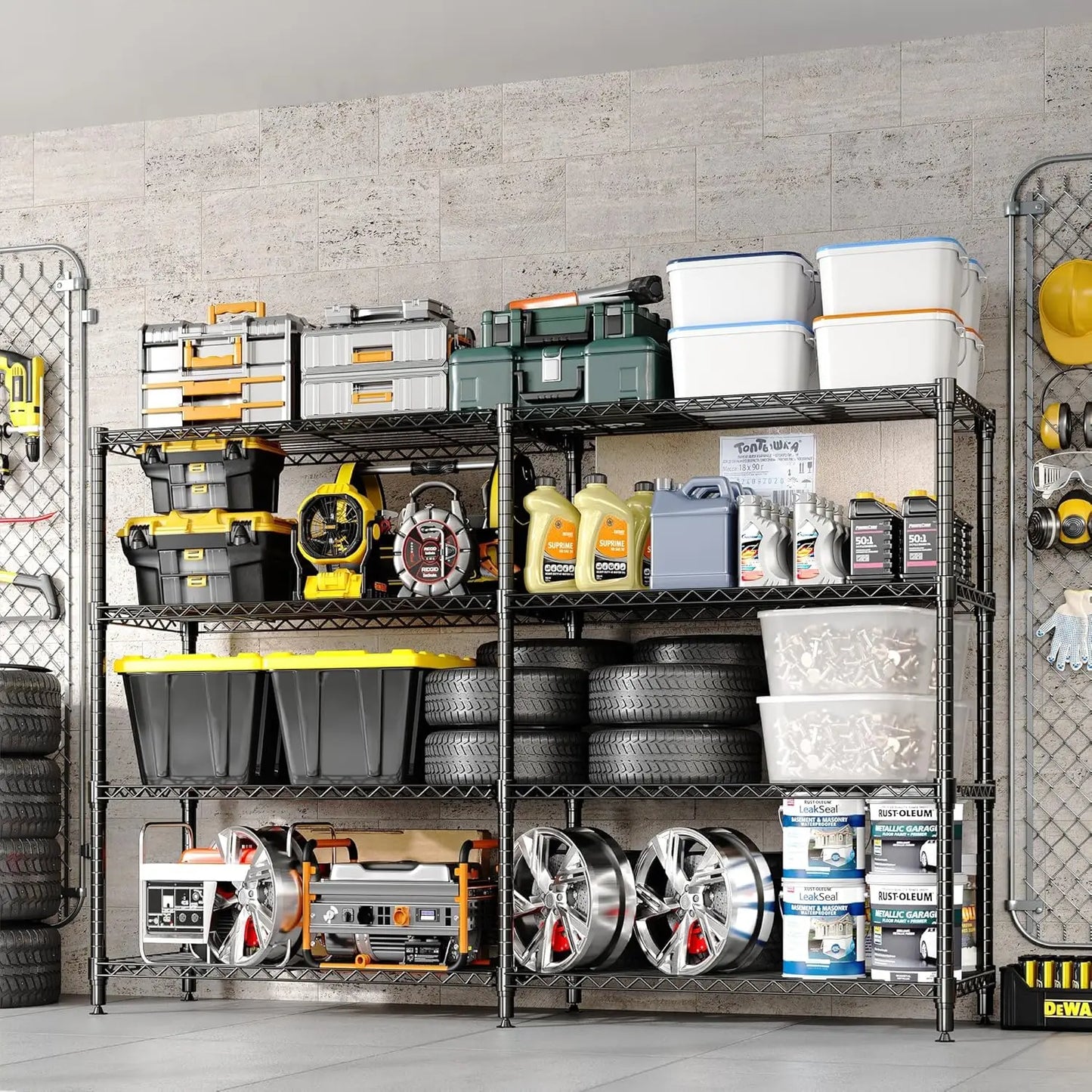 Metal Shelving Unit 4-Tier Wire Rack