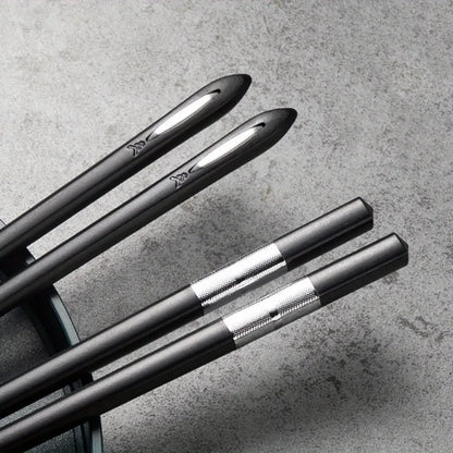 10-Pack Black Alloy Chopsticks