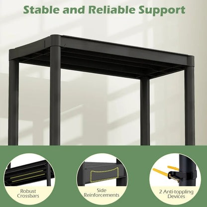 3/4/5-Tier Heavy-Duty Plastic Storage Shelves