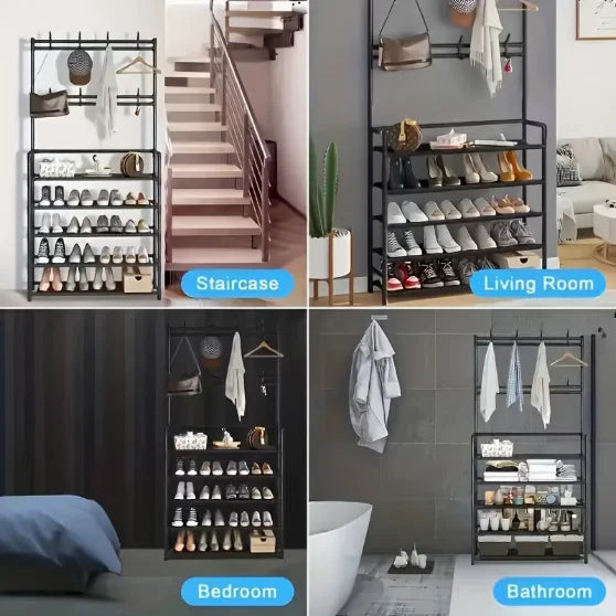 Multifunctional Storage Rack 5-Tier Freestanding