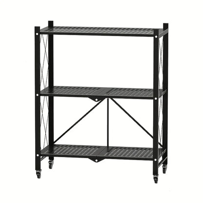 Folding Storage Rack, No Installation, with Wheels